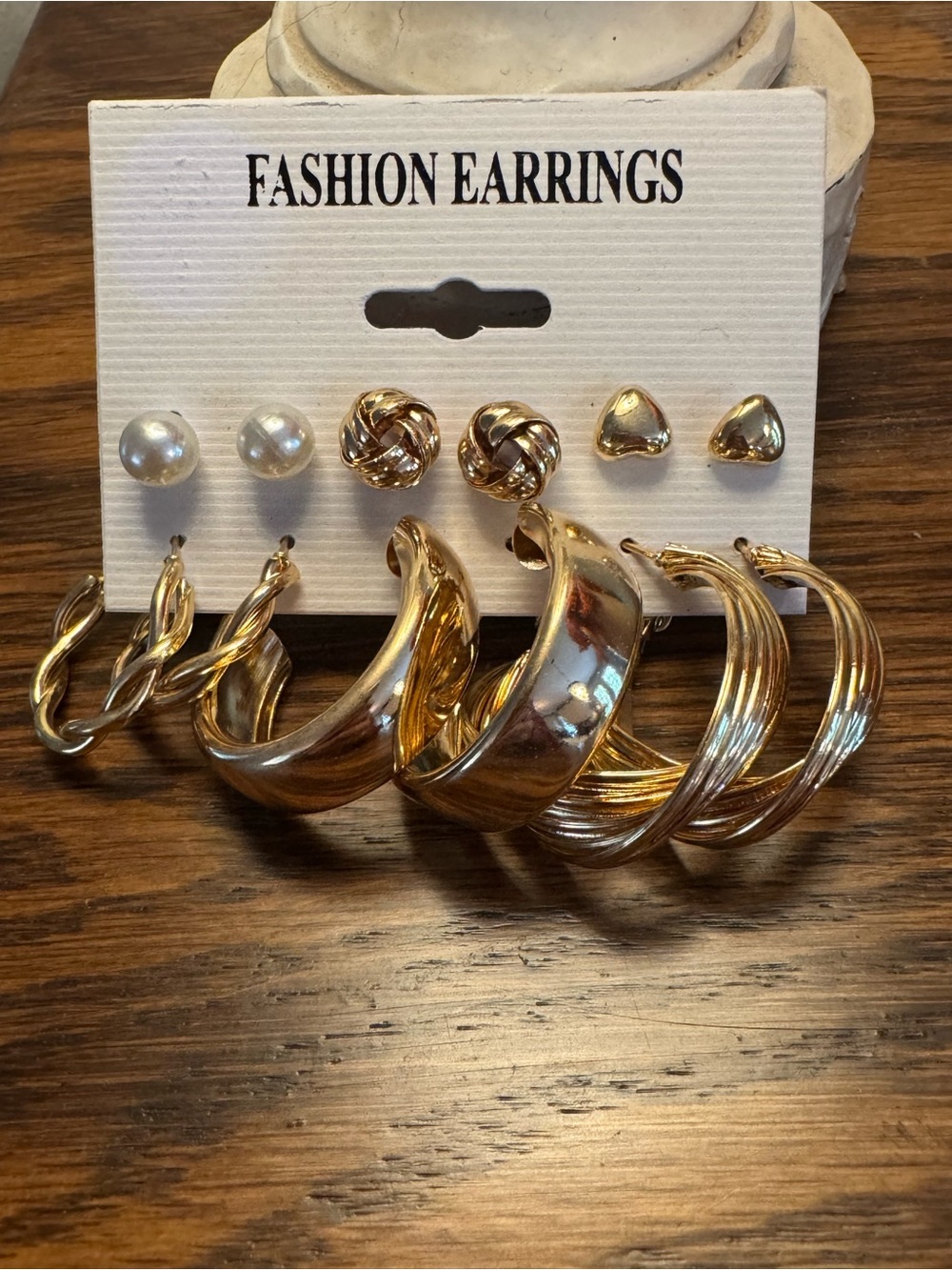 Set - Gold and Pearl Tone Multi-Pair Pack